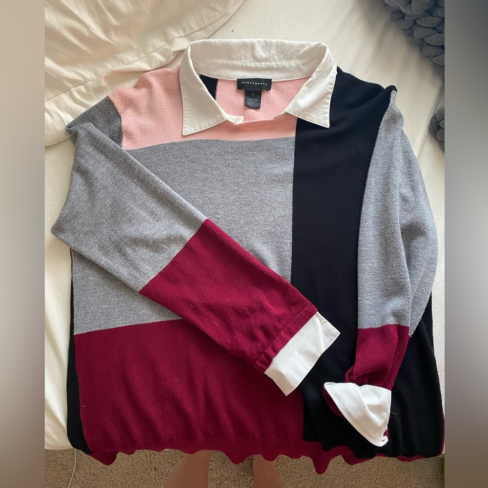 Lightweight Color Block Sweater